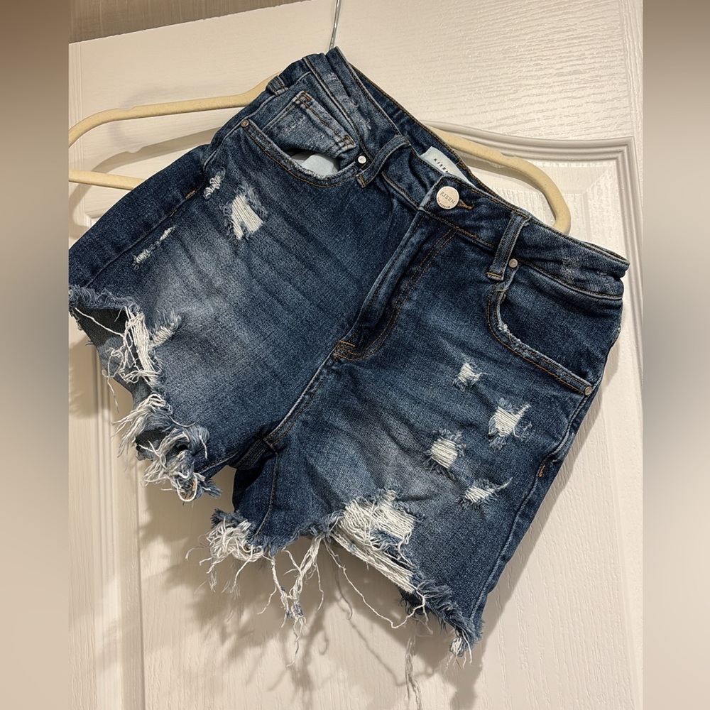 Risen Jeans Distressed Denim Shorts